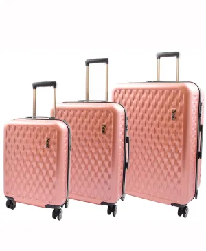 Travel Luggage 8 Wheel 360 Spinner Macau Rose Pink