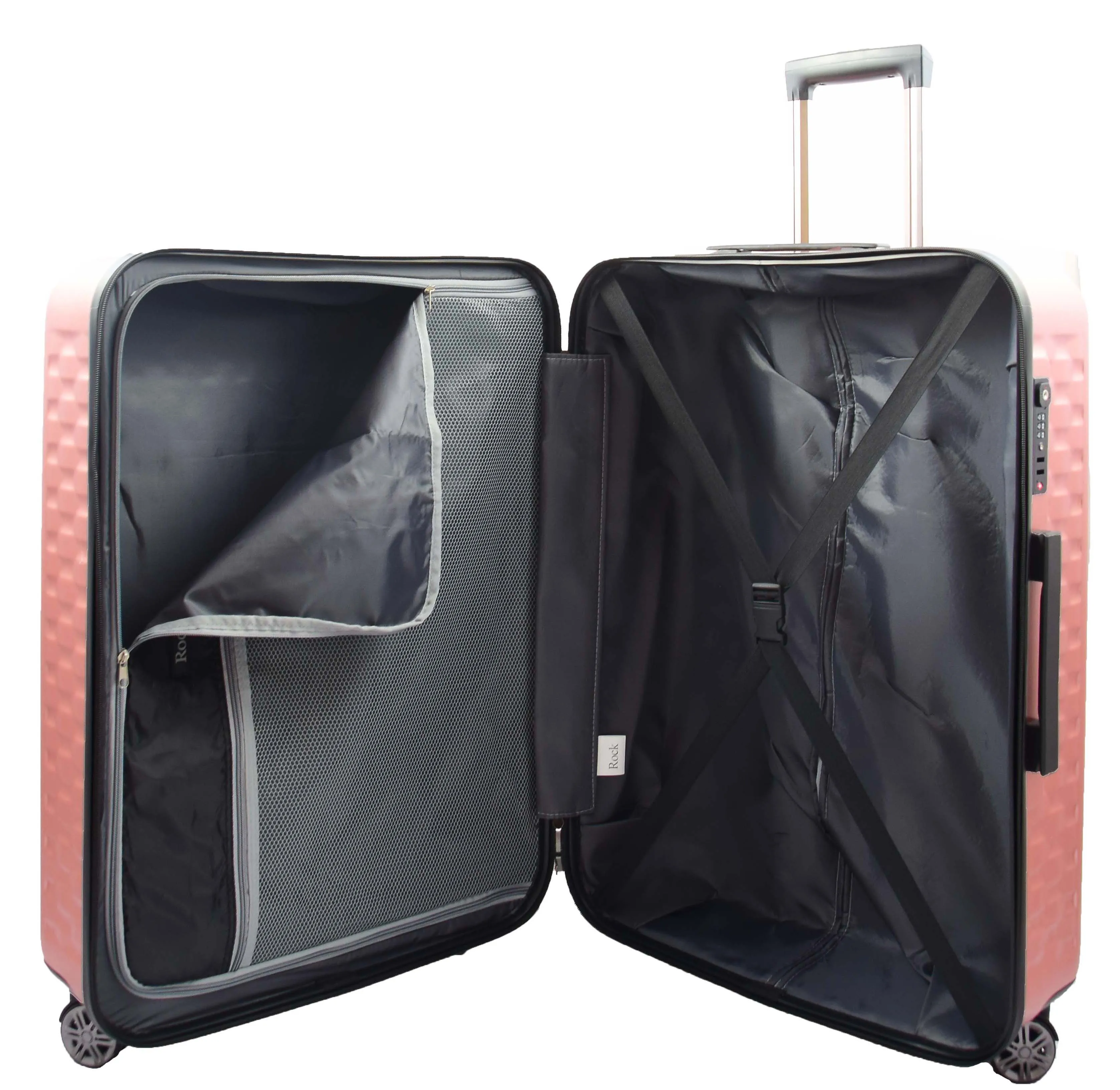 Travel Luggage 8 Wheel 360 Spinner Macau Rose Pink